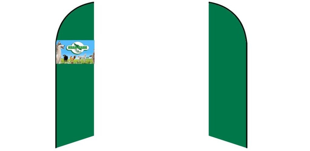Custom Blade Flags - Various Sizes, Single/Double - Sided, Personalized Logo，Image & Text（Flagpole Not Included）