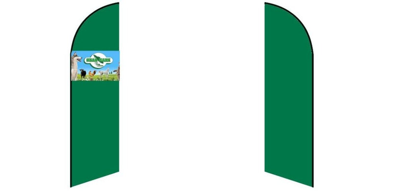 Custom Blade Flags - Various Sizes, Single/Double - Sided, Personalized Logo，Image & Text（Flagpole Not Included）