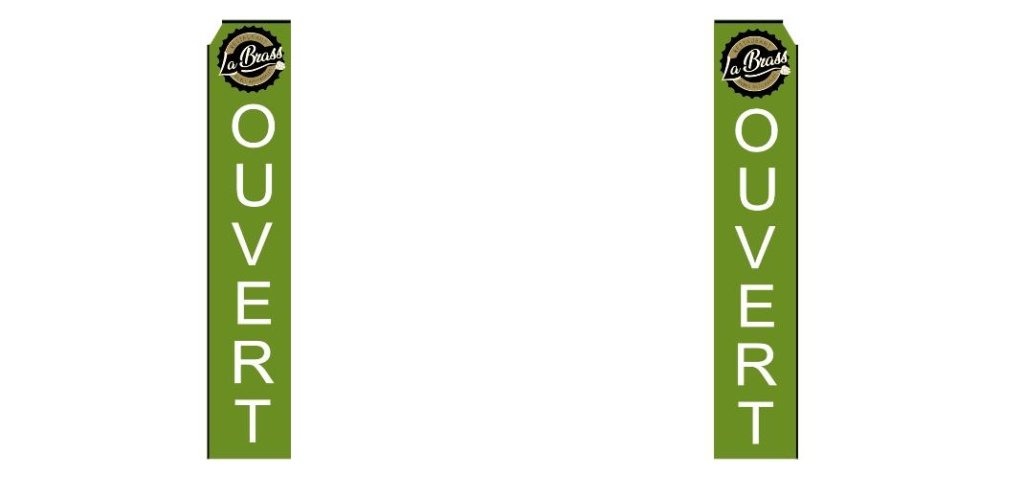 Custom Rectangle Swooper Flag - 2.3x12FT, Single/Double - Sided（Flagpole Not Included）