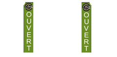 Custom Rectangle Swooper Flag - 2.3x12FT, Single/Double - Sided（Flagpole Not Included）