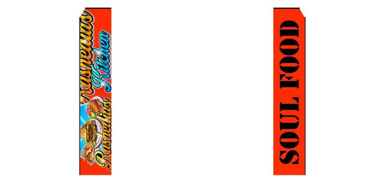 Custom Rectangle Swooper Flag - 2.3x12FT, Single/Double - Sided（Flagpole Not Included）