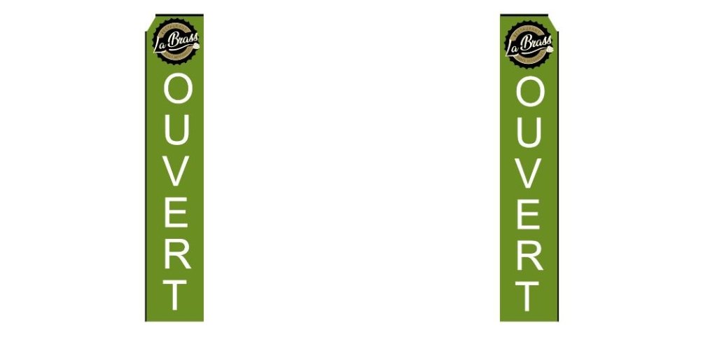 Custom Rectangle Swooper Flag - 2.3x12FT, Single/Double - Sided（Flagpole Not Included）
