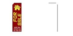 Custom Rectangle Swooper Flag - 2.3x7.2FT, Double - Sided（Flagpole Not Included）