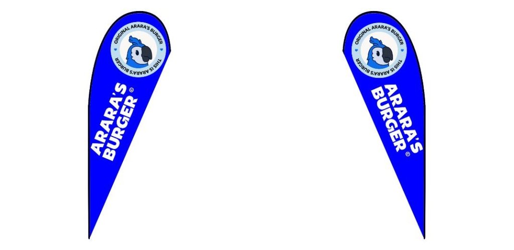 Custom Teardrop Flags - 2.6x7.2FT, Single/Double - Sided（Flagpole Not Included）
