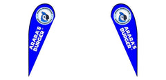 Custom Teardrop Flags - 2.6x7.2FT, Single/Double - Sided（Flagpole Not Included）