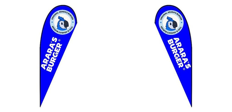 Custom Teardrop Flags - 2.6x7.2FT, Single/Double - Sided（Flagpole Not Included）