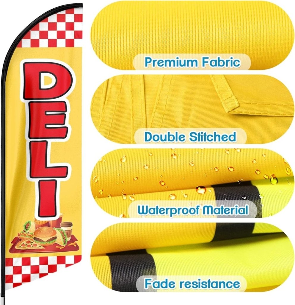 Deli Sign - 8ft Deli Feather Flag!（Flagpole Not Included） - FSFlag