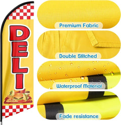 Deli Sign - 8ft Deli Feather Flag!（Flagpole Not Included） - FSFlag