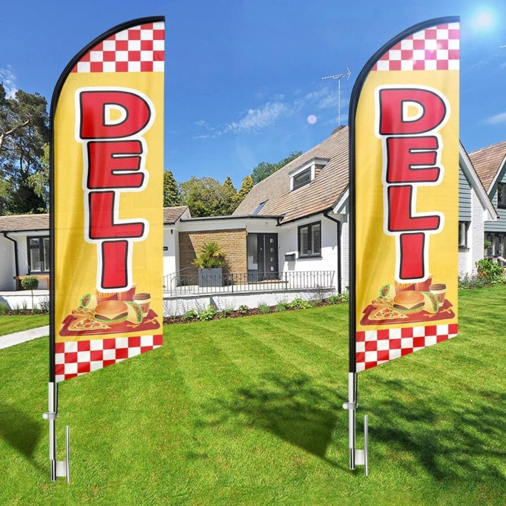 Deli Sign - 8ft Deli Feather Flag!（Flagpole Not Included） - FSFlag