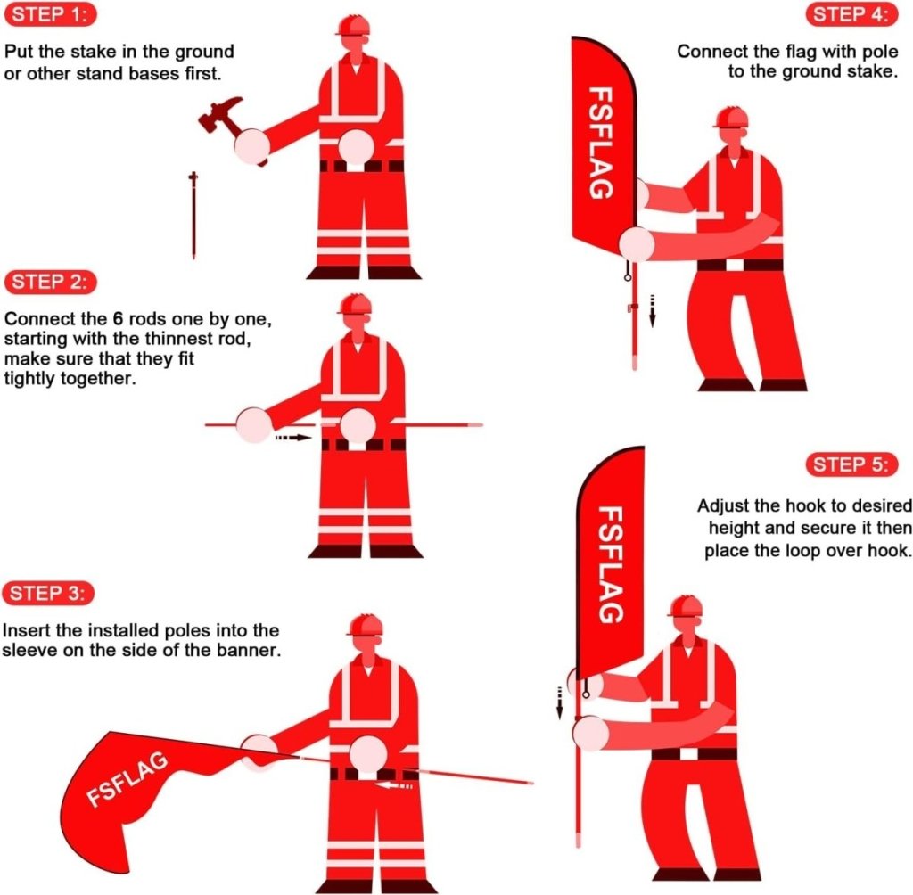 Dinner Special Sign - 8ft Dinner Special Feather Flag Kit with Pole and Stake - FSFlag