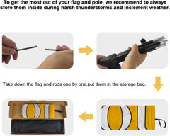 Eggs For Sale Sign Flag Kit - 8ft Farm Fresh Eggs Feather Flag with Pole and Stake - FSFlag