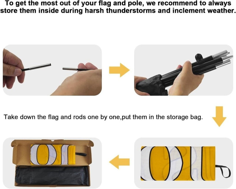 Eggs For Sale Sign Flag Kit - 8ft Farm Fresh Eggs Feather Flag with Pole and Stake - FSFlag