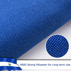 El Salvador El Salvadoran Flag for Outside, 400D Heavy Duty Polyester, Double - Sided Printing, Quadruple Stitched Fly Hem, Fade Resistant, 2 Brass Grommets