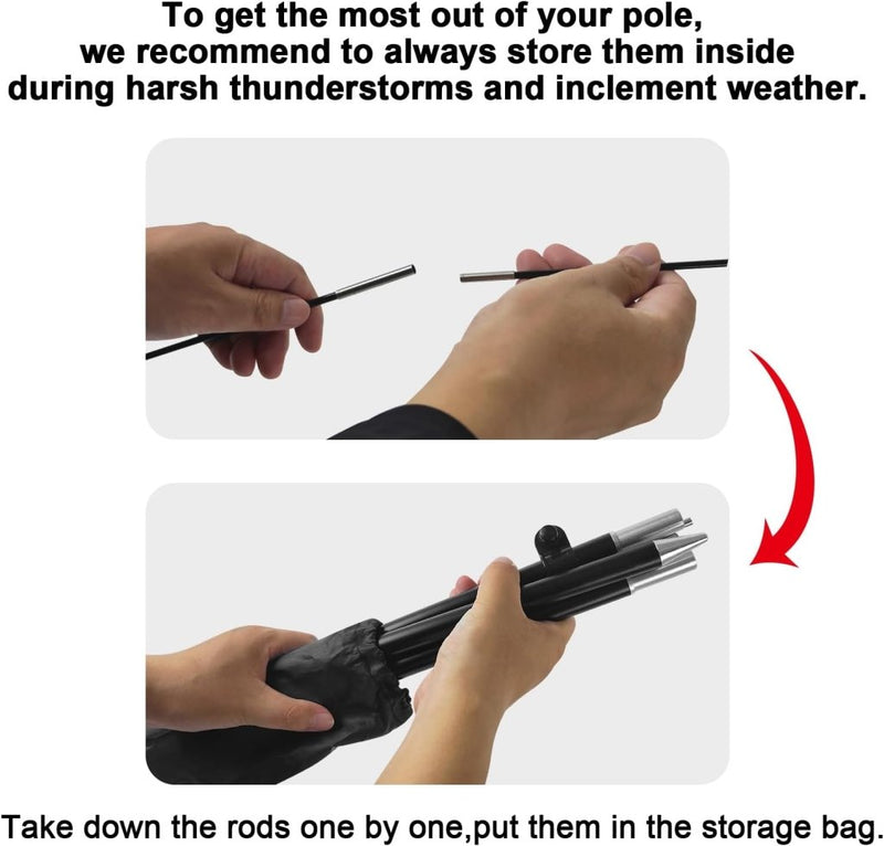 Feather Flag Pole Kit for Swooper Flags 6Ft