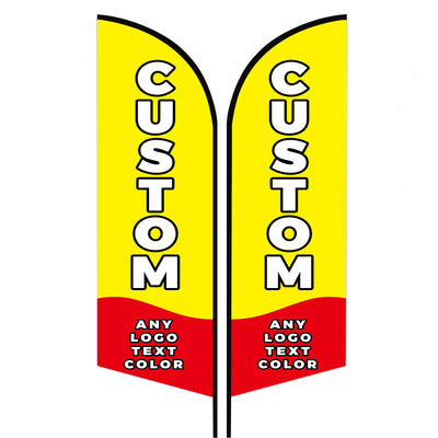 Custom Blade Flags-1.6x6.6FT,Double-Sided（Flagpole Not Included）