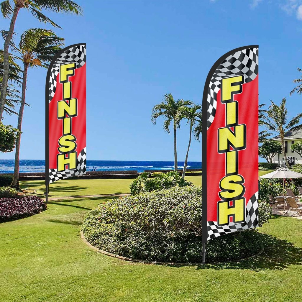 Finish Flag - 8ft Finish Feather Flag Pole Kit