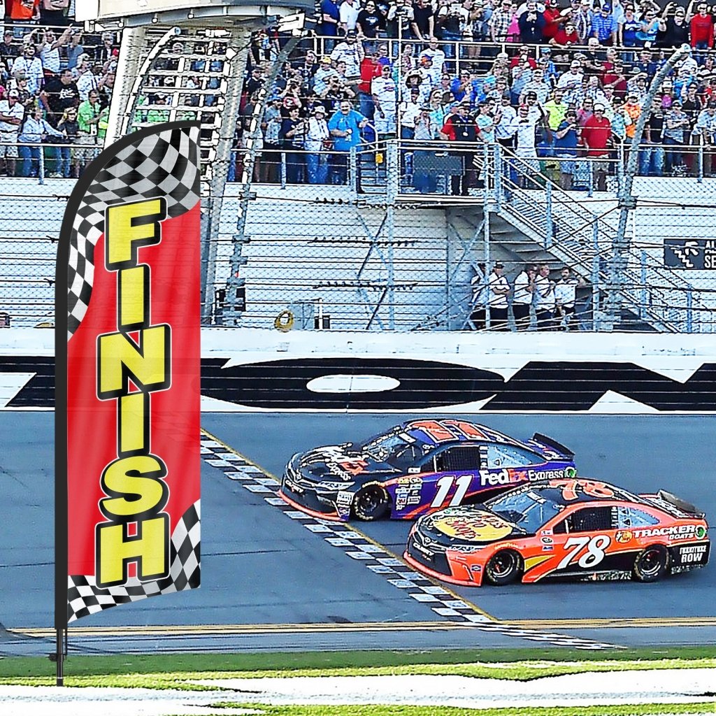 Finish Flag - 8ft Finish Feather Flag Pole Kit