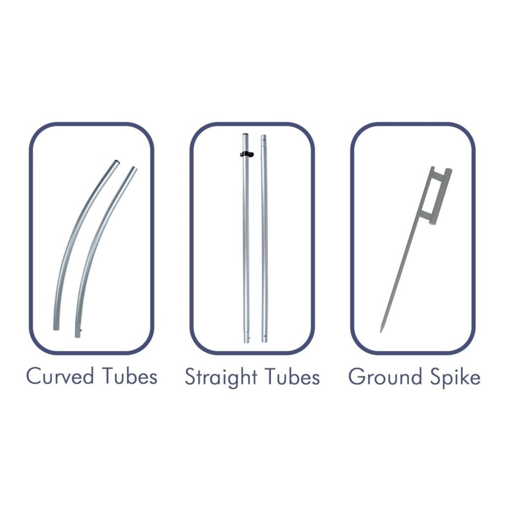 Flag Pole Hardware - 11FT FSFLAG Swooper Feather Flag Pole Kit(3.3m) - FSFlag