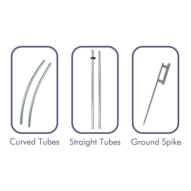 Flag Pole Hardware - 11FT FSFLAG Swooper Feather Flag Pole Kit(3.3m) - FSFlag