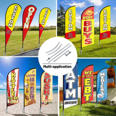 Flag Pole Hardware - 11FT FSFLAG Swooper Feather Flag Pole Kit(3.3m) - FSFlag