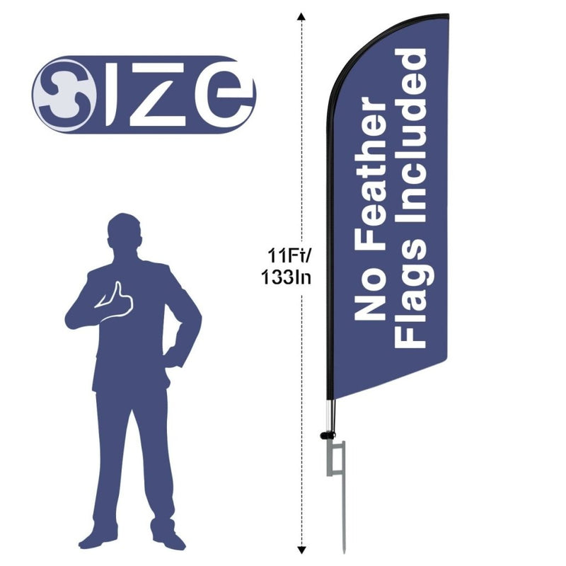 Flag Pole Hardware - 11FT FSFLAG Swooper Feather Flag Pole Kit(3.3m) - FSFlag
