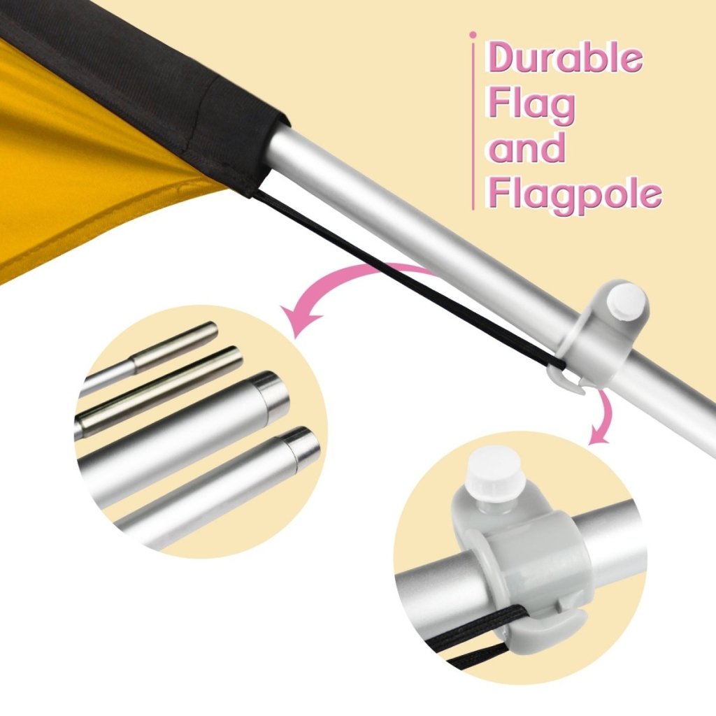 Flag Signs For Business - 11ft Best Fries Swooper Flag Feather Flag Pole Kit - FSFlag