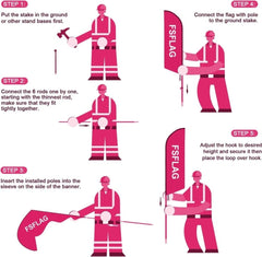 Frozen Yogurt Sign - FSFLAG 8Ft Frozen Yogurt Feather Flag Set for Frozen Yogurt Business - FSFlag