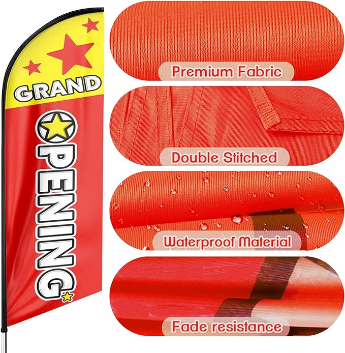 FSFLAG 8Ft Grand Opening Signs for Grand Opening Business（Flagpole Not Included） - FSFlag