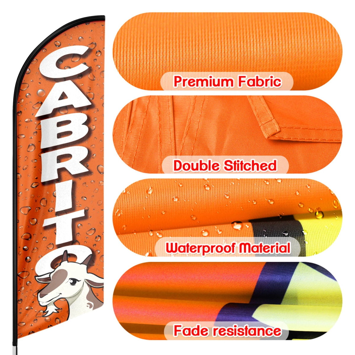 FSFLAG Cabrito Swooper Flag Feather Flag Pole Kit - FSFlag