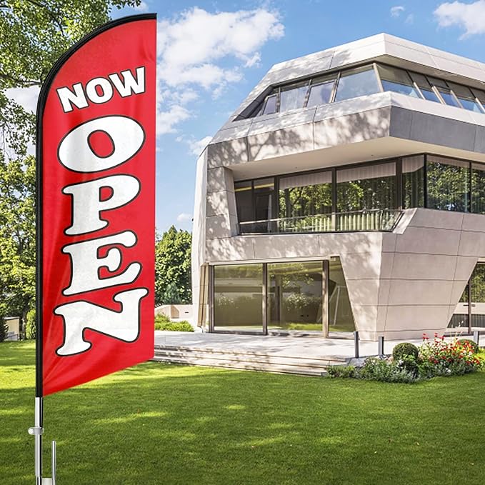 FSFLAG 11ft Open Flag with Pole - now open feather flags - FSFlag