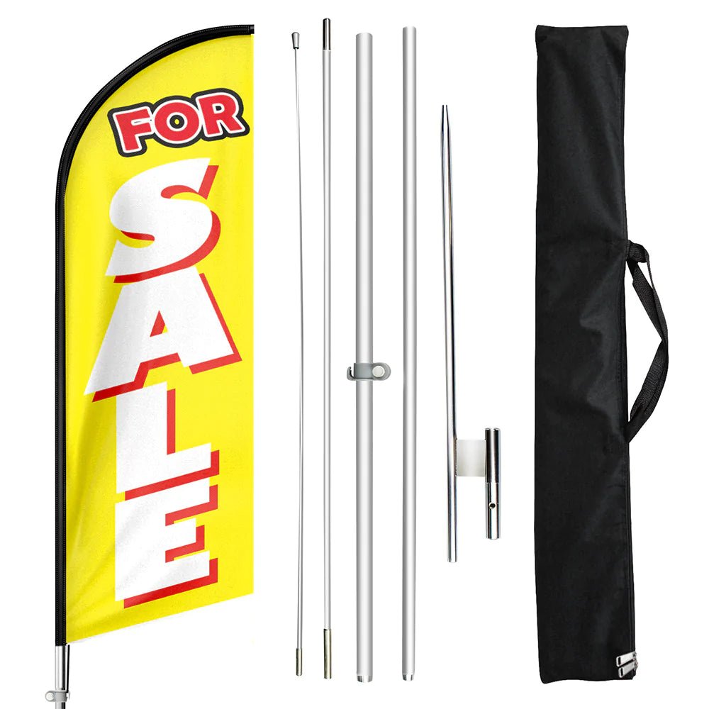 For Sale Sign - 11ft For Sale Swooper Flag Feather Flag Pole Kit - FSFlag