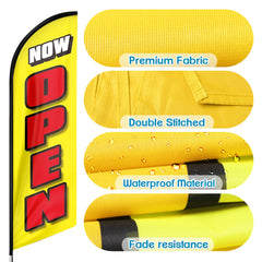 FSFLAG Now Open Swooper Flag Feather Flag Pole Kit - FSFlag