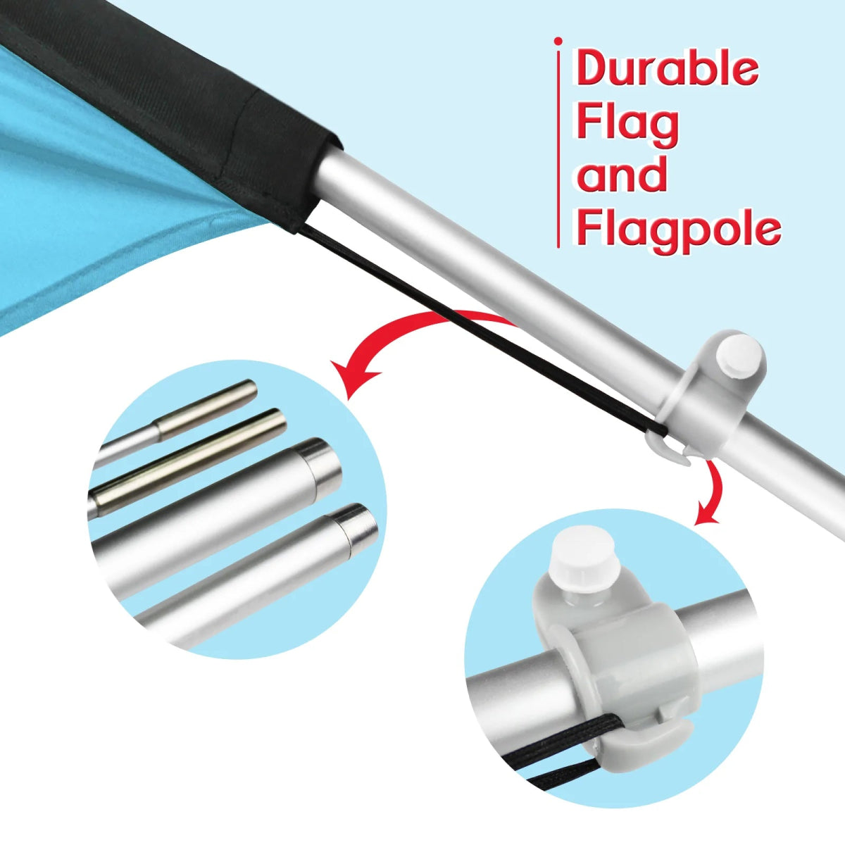 FSFLAG Windeshield Repair Swooper Flag Feather Flag Pole Kit - FSFlag