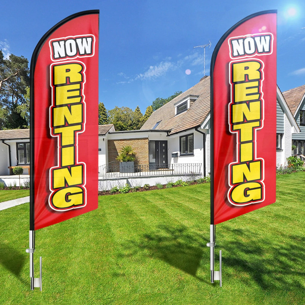 FSFLAG Swooper Flag Feather Flag Pole Kit For Rent Sign - FSFlag