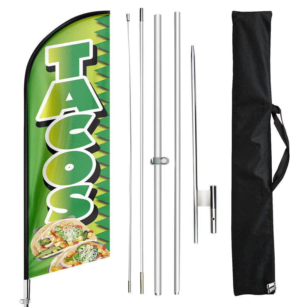 11ft Tacos Swooper Flag Feather Flag Pole Kit - FSFlag