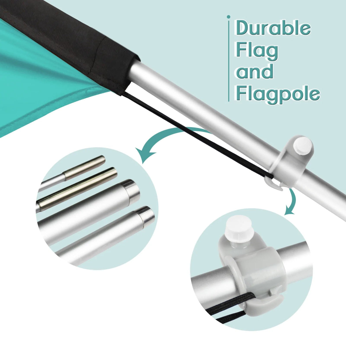 FSFLAG Fajas Swooper Flag Feather Flag Pole Kit - FSFlag