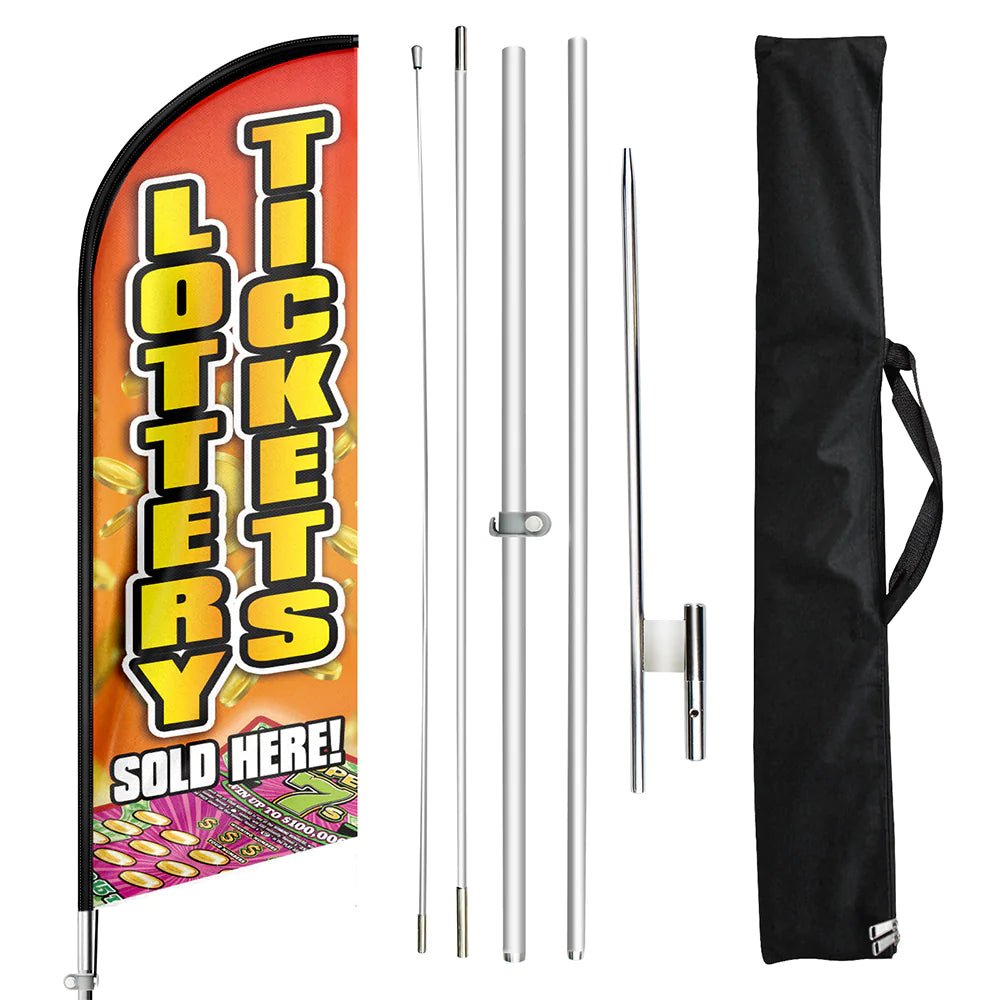FSFLAG Lottery Tickets Swooper Flag Feather Flag Pole Kit - FSFlag