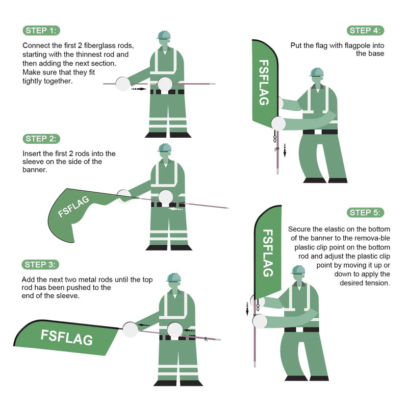 Antique Store Signs - 11ft Antiques Swooper Flag Feather Flag Pole Kit - FSFlag