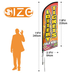 FSFLAG Lottery Tickets Swooper Flag Feather Flag Pole Kit - FSFlag