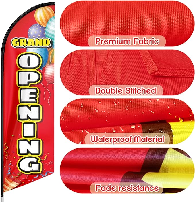 FSFLAG 11FT Grand Opening Sign for Business - feather flag pole kit - FSFlag