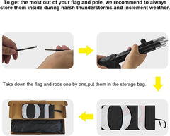 FSFLAG 8FT Open Flag Sign - open flag with pole and ground stake - FSFlag