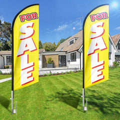 For Sale Sign - 11ft For Sale Swooper Flag Feather Flag Pole Kit - FSFlag