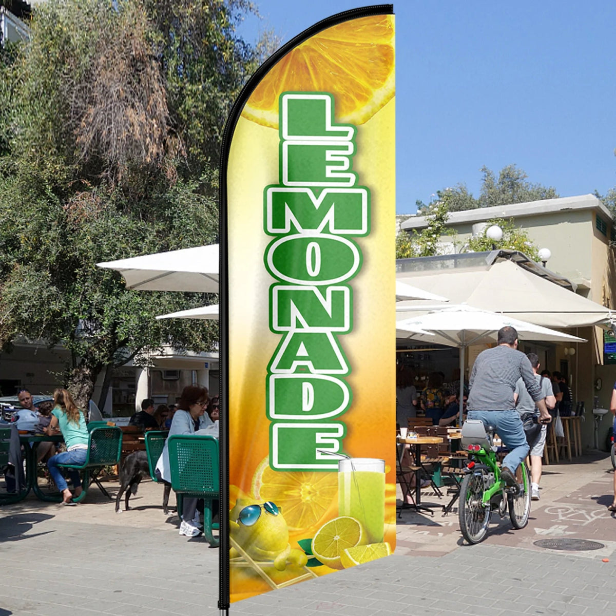Lemonade Sign - 11ft Lemonade Swooper Flag Feather Flag Pole Kit - FSFlag