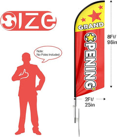 FSFLAG 8Ft Grand Opening Signs for Grand Opening Business（Flagpole Not Included） - FSFlag