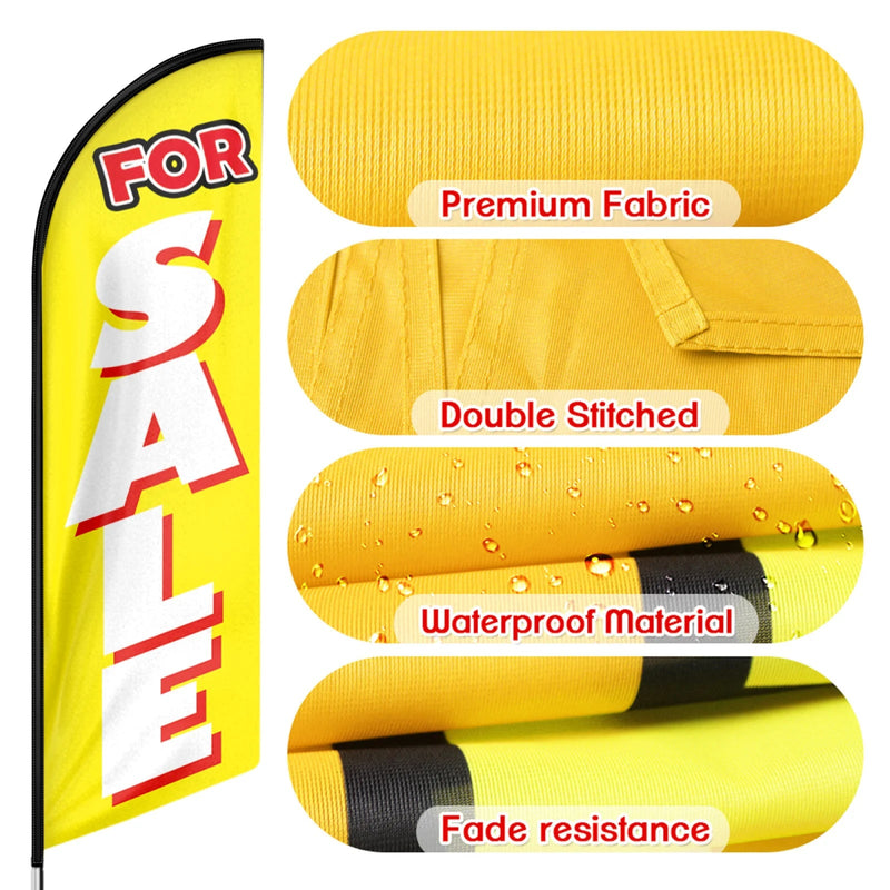 For Sale Sign - 11ft For Sale Swooper Flag Feather Flag Pole Kit - FSFlag