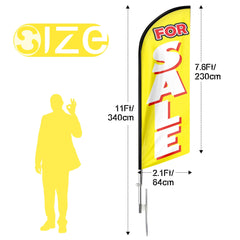 For Sale Sign - 11ft For Sale Swooper Flag Feather Flag Pole Kit - FSFlag