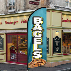 Bagel Sign - 11ft Bagels Swooper Flag Feather Flag Pole Kit - FSFlag