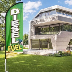 Diesel Fuel Sign - FSFLAG Diesel Fuel Swooper Flag Feather Flag Pole Kit - FSFlag