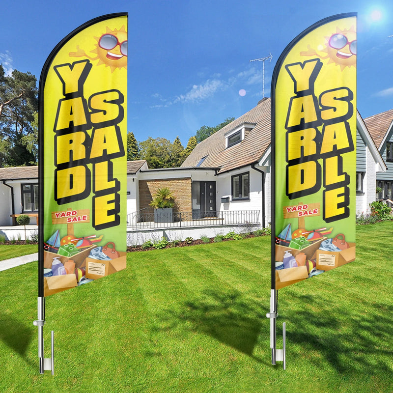 Yard Sale Signs - 11ft Yard Sale Swooper Flag Feather Flag Pole Kit - FSFlag