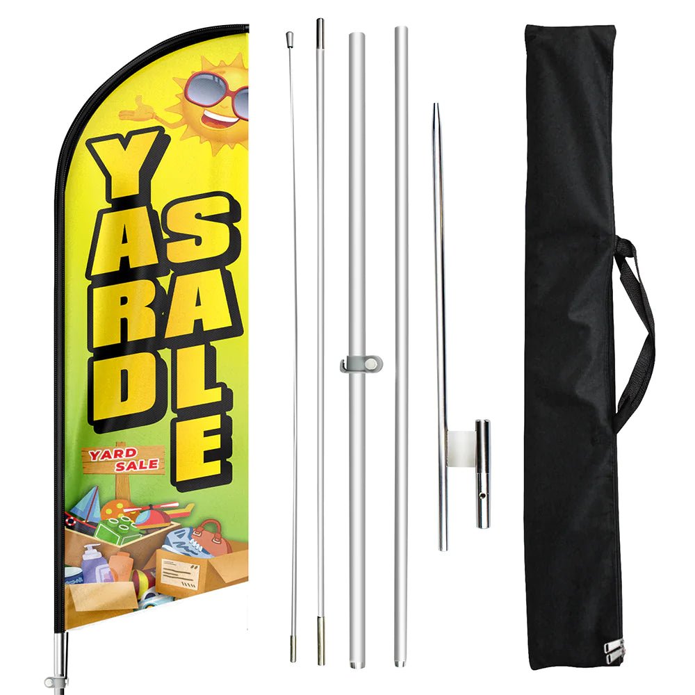 Yard Sale Signs - 11ft Yard Sale Swooper Flag Feather Flag Pole Kit - FSFlag